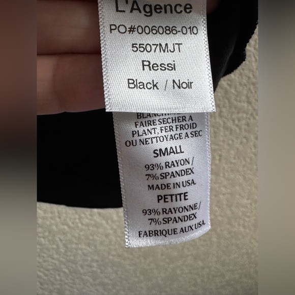 NWT - L'AGENCE Ressi Crewneck Tee Black SP - Picture 8 of 11